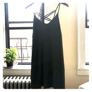 Forest green slip dress